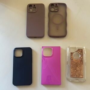 Assorted iPhone cases